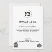 Carte blanche Invitations Halloween Office (Dos)