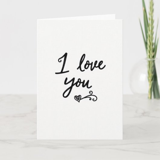 Carte blanche Je t'aime (Devant)