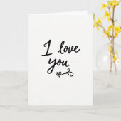 Carte blanche Je t'aime (Fleur jaune)