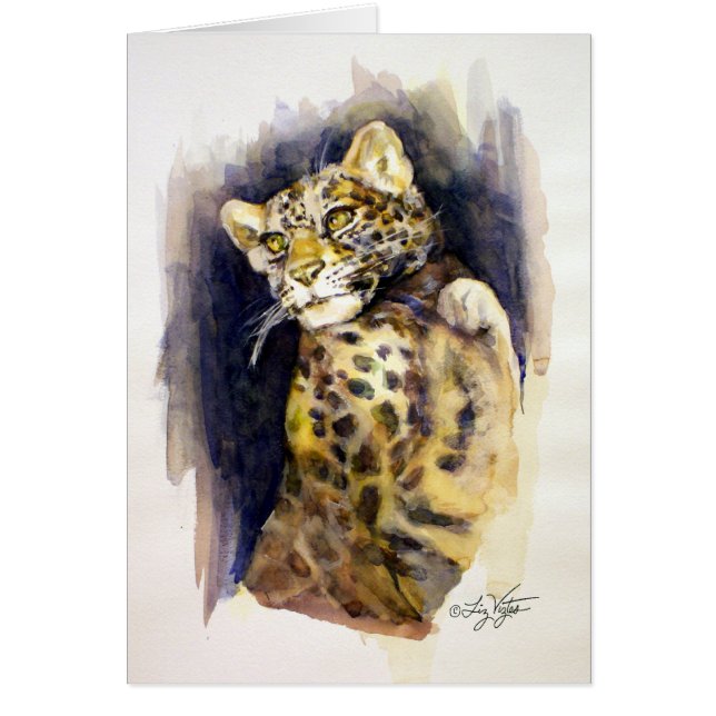 Carte blanche léopard des neiges (Devant)