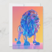 Carte blanche Lion Bleu Cristal (Devant)