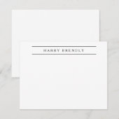 Carte blanche marine élégante personnalisée (Devant / Derrière)