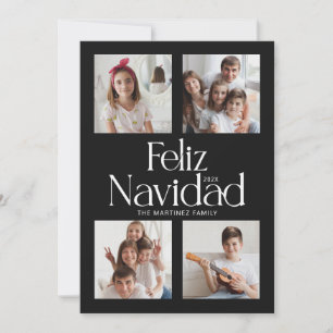 Carte blanche minimaliste Feliz Navidad