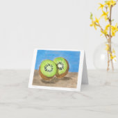 Carte blanche Monotype Kiwis (Fleur jaune)