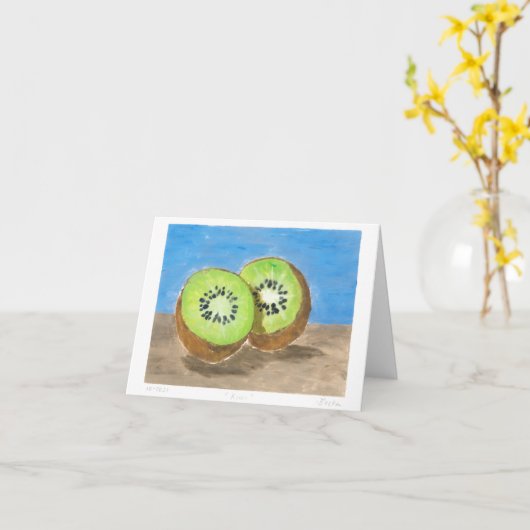 Carte blanche Monotype Kiwis (Fleur jaune)