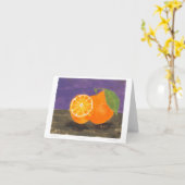 Carte blanche Monotype Oranges (Fleur jaune)