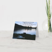 Carte blanche, Mountain Lake Mist, lever du soleil (Dos)