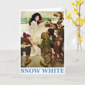 Carte Blanche-Neige et les Sept Nains (Fleur jaune)