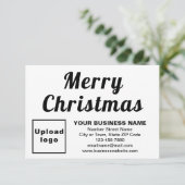 Carte BLANCHE | Noël | Business | Petite salutation plat (Debout devant)