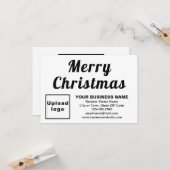 Carte BLANCHE | Noël | Business | Petite salutation plat (Devant/Arrière en situation)