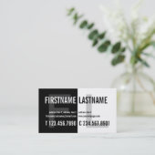 Carte blanche noire attirante de profil de (Debout devant)