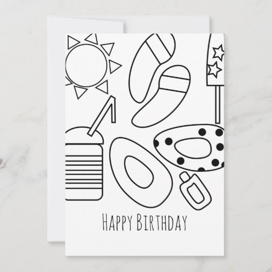 Carte blanche noire d'été (Devant)