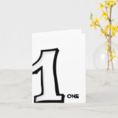 Carte blanche note numéro 1 idiot (Fleur jaune)