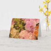 Carte blanche Orchidée et Peony (Fleur jaune)