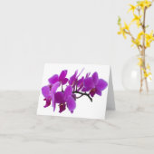 Carte blanche Orchidées violettes (Fleur jaune)