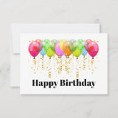 Carte blanche ou Joyeux Anniversaire (Devant)