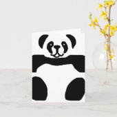 Carte blanche Panda (Fleur jaune)