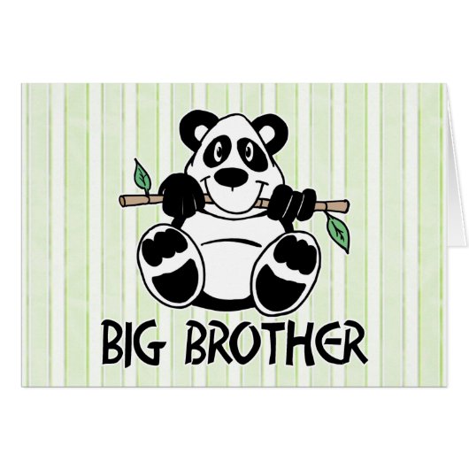 Carte blanche Panda Boy Big Brother (Devant Horizontal)
