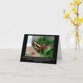 Carte blanche Papillon (Fleur jaune)