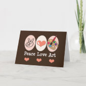 Carte blanche Peace Love Art (Devant)