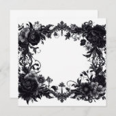 Carte blanche personnalisée - Modèle noir et blanc (Devant / Derrière)