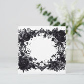 Carte blanche personnalisée - Modèle noir et blanc (Debout devant)