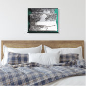 Carte Blanche pour 1 Stylo en bout de Course C Canvas Afdruk (Insitu (Slaapkamer))