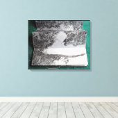 Carte Blanche pour 1 Stylo en bout de Course C Canvas Afdruk (Insitu (Houten vloer))