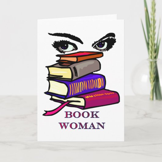 Carte blanche pour femme de livre (Devant)