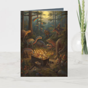 Carte blanche pour la fête de Dinosaur