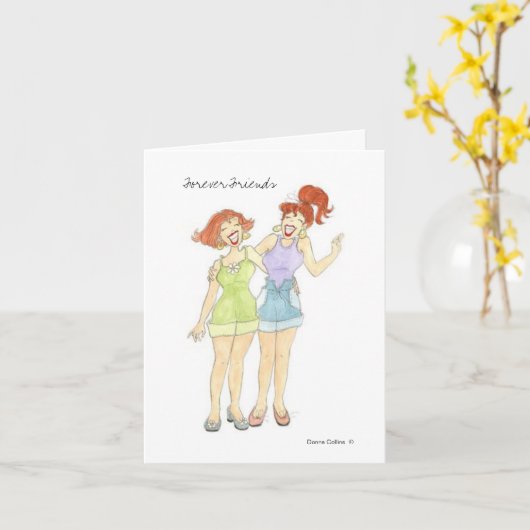 Carte blanche pour note pour les amis de Forever (Fleur jaune)