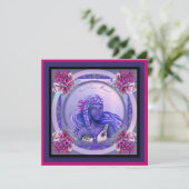 Carte blanche Purple Ocean Mermaid (Debout devant)