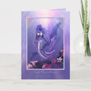 Carte blanche Purple Ocean Mermaid