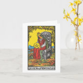 Carte blanche Queen of pentacles (Fleur jaune)