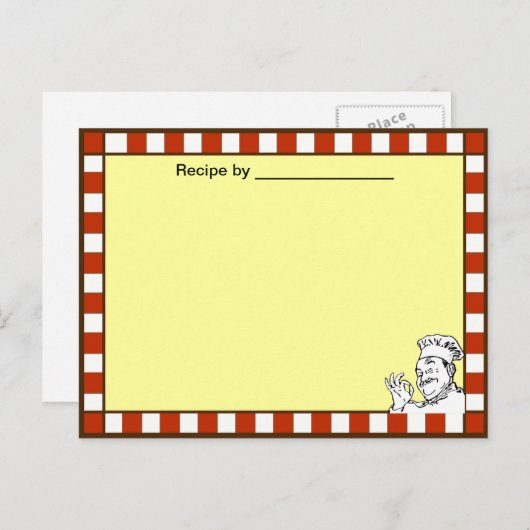 Carte blanche Recette approuvée par le chef (Devant / Derrière)