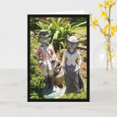 Carte blanche renard fantaisie (Fleur jaune)