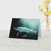 Carte blanche requin mako (Fleur jaune)
