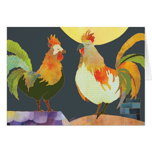 Carte blanche Roosters (Devant Horizontal)