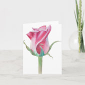 Carte blanche rose simple (Devant)