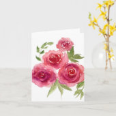 Carte blanche Roses rouges (Fleur jaune)