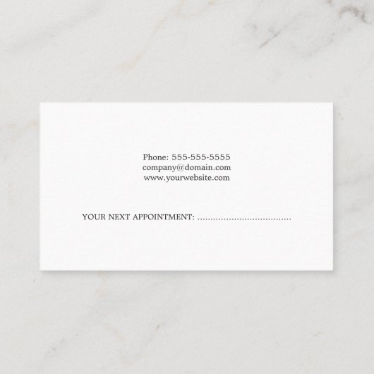 Carte blanche rouge simple de rendez-vous de (Dos)