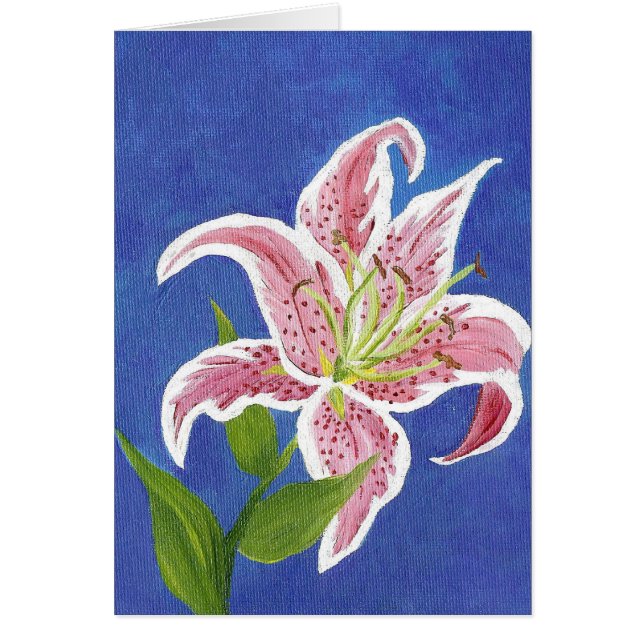 Carte blanche Stargazer Lily (Devant)