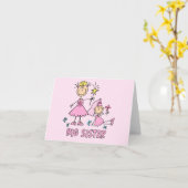 Carte blanche Stick Princess Duo Big Sister (Fleur jaune)