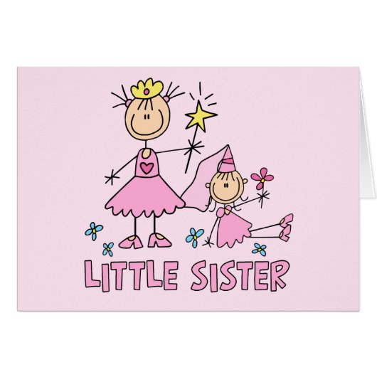 Carte blanche Stick Princess Duo Little Sister (Devant Horizontal)
