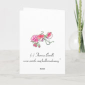 Carte blanche Sweet Pea (Dos)