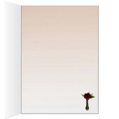 Carte blanche unique tournesol rouge (Intérieur (Droit))