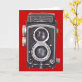 Carte blanche vintage (Fleur jaune)