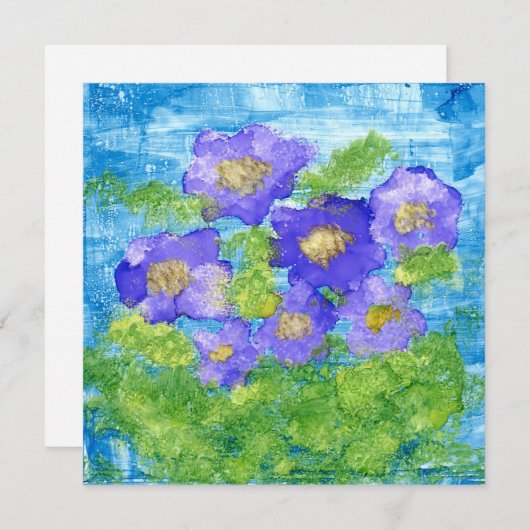 Carte blanche "Violets" (Devant / Derrière)