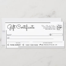 Blancs Black Border Logo Vérifier Certificat cadea