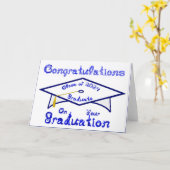 Carte Blancs Cap Bleu Graduate Classe 2024 Casquette (Fleur jaune)